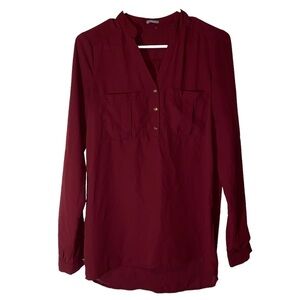 NWOT Charlotte Russe Maroon Button Down Blouse